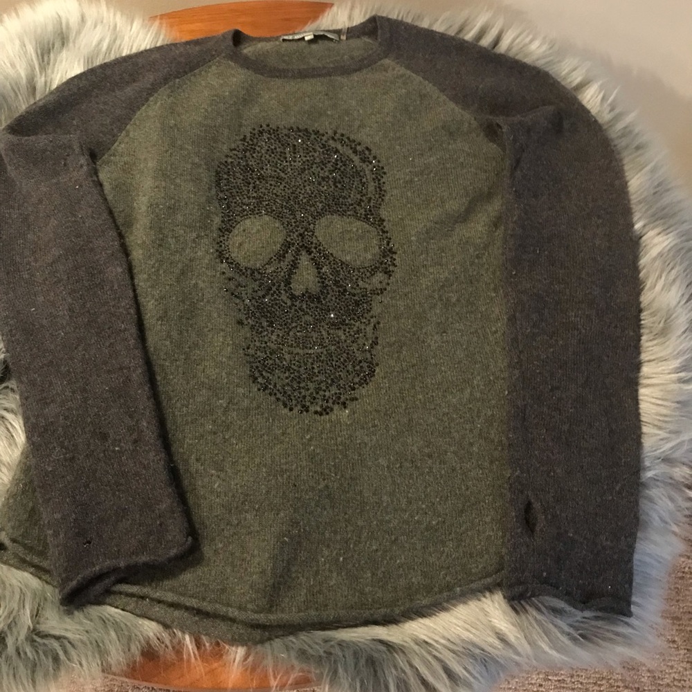 27 Miles Malibu Skull cashmere sweater